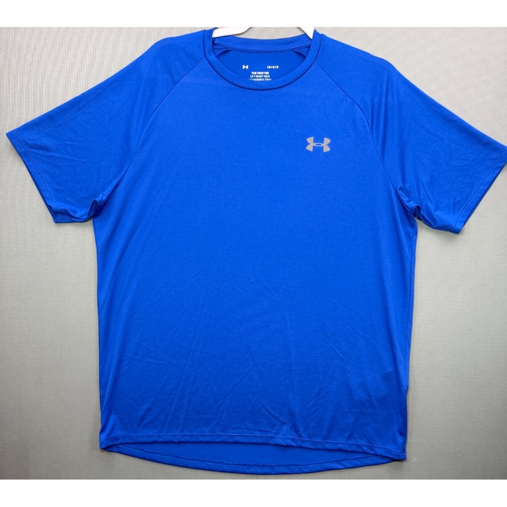 Under Armour UA Tech Short Sleeve Gym Workout Shirt Royal Blue 1326413 | Men's L